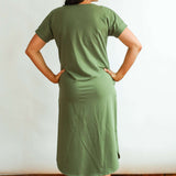 Invisible Zipper Midi Breastfeeding T-Shirt Dress | Milk & Baby