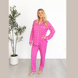 Pink Vibes Button-Up Luxe Pajamas