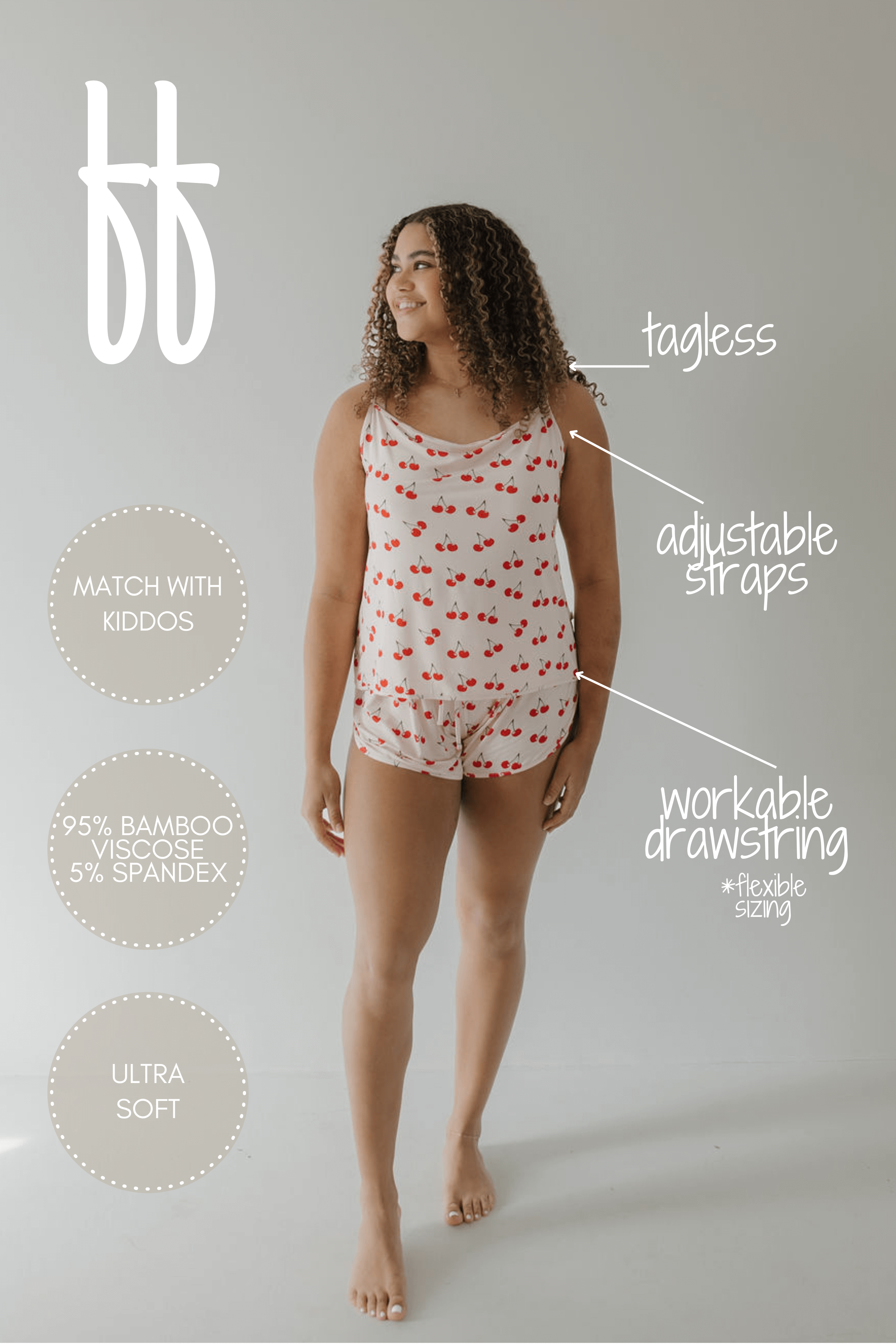 Cherry Orchard | Cami Women's Bamboo Set | Milk & Baby
