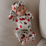 Cherry | Bamboo Zip Pajamas | Milk & Baby