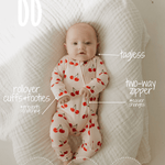 Cherry Orchard | Bamboo Zip Pajamas | Milk & Baby