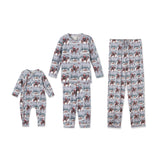 Cowboy Christmas Family Matching Soft Bamboo Pajamas | Snowy trails, tiny cabins, and a dash of Western spirit make these matching cowboy Christmas pajamas feel like a holiday storybook come to life. Crafted from buttery-soft, breathable bamboo with a tou
