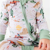 Billy Western Print | Bamboo One Piece Zip Pajama | Milk & Baby