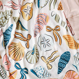 Coastal Bows Stretch Swaddle Blanket