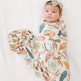 Coastal Bows Stretch Swaddle Blanket