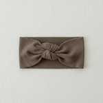 Cocoa Organic Cotton Ribbed Head Wrap - Minimal Flat Lay