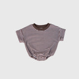 Cola Stripe | Terry T-Shirt Romper