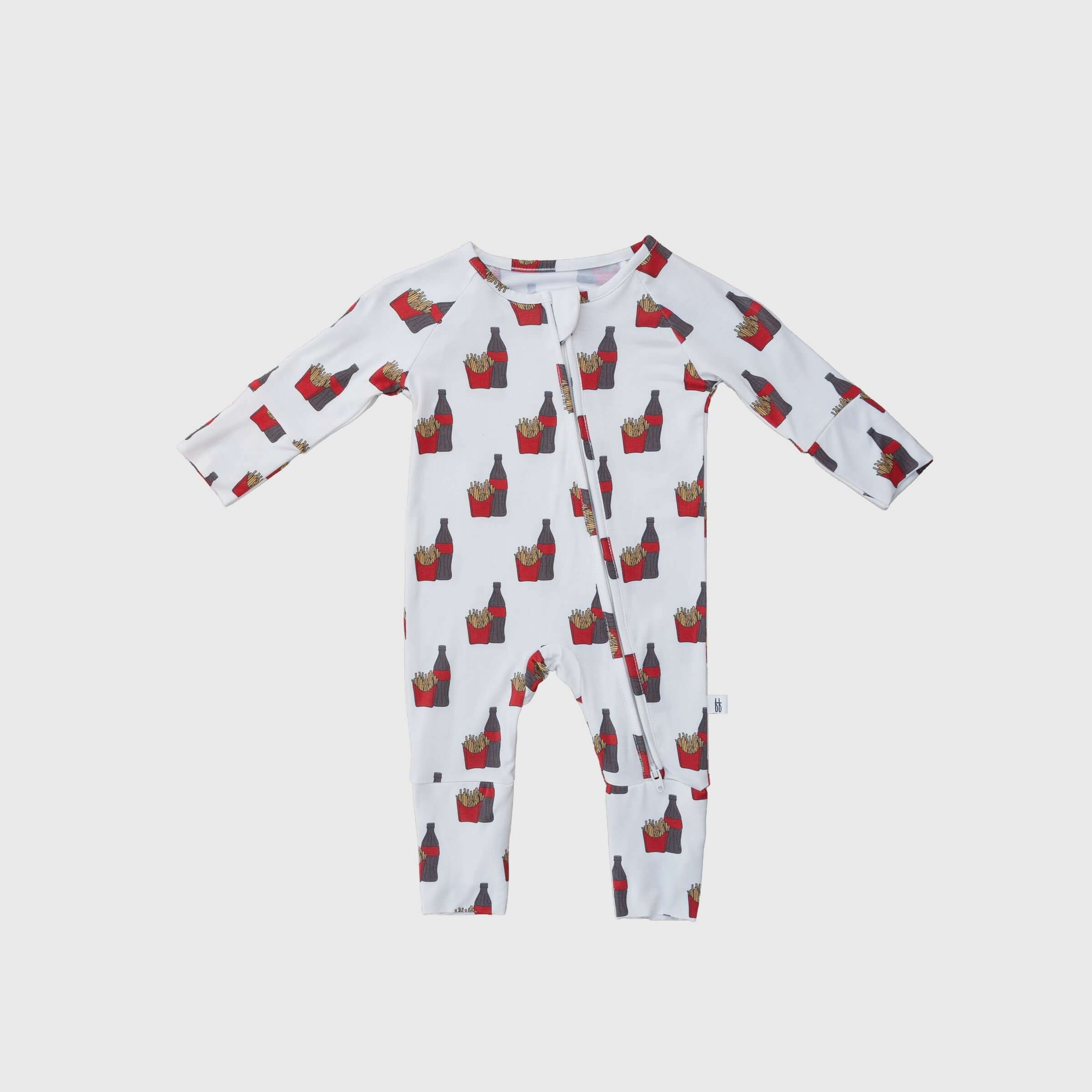 Fries & Cola | Bamboo Zip Pajamas | Milk & Baby