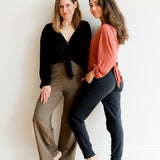 Nursing & Maternity Everywhere Long-Sleeve Wrap Blouse | Black