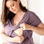 Davy Ultra Soft Maternity & Nursing Pajamas in Mauve Milk & Baby