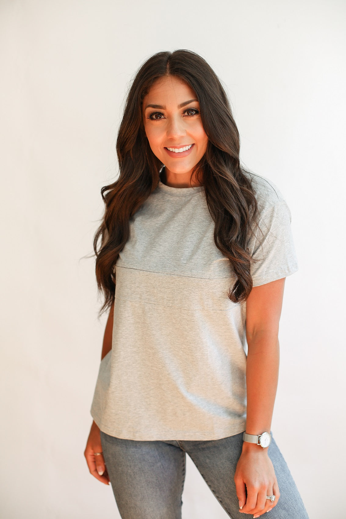 Full Zip Breastfeeding Tee | Milk & Baby