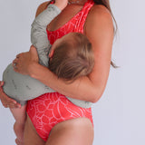 One Piece Zip Breastfeeding Swimsuit 2026