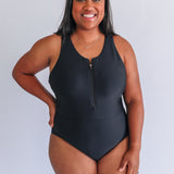 One Piece Zip Breastfeeding Swimsuit 2026