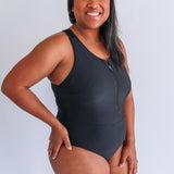 One Piece Zip Breastfeeding Swimsuit 2026