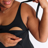 One Piece Tie Shoulder Breastfeeding Swimsuit 2026