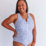 One Piece Zip Breastfeeding Swimsuit 2026