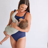 One Piece Tie Shoulder Breastfeeding Swimsuit 2026