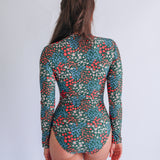Long Sleeve One Piece Zip Up Breastfeeding Swimsuit 2026