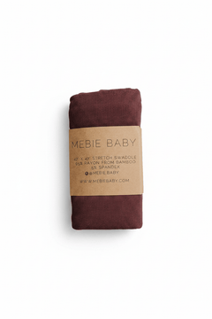 Deep Violet Ribbed Bamboo Stretch Swaddle - Portrait