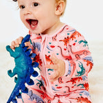 Dinosaur Garden | Soft & Stretchy Zipper Footie | Milk & Baby