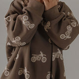 Dirt Bike | Sweatshirt Romper