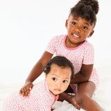 Coral Dots | Soft & Stretchy Zipper Footie