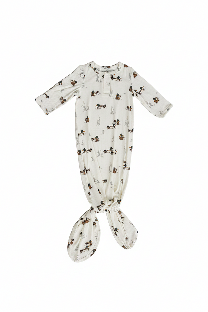 Duck Print Knot Gown - Portrait