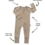 Dune Zipper Romper | Milk & Baby
