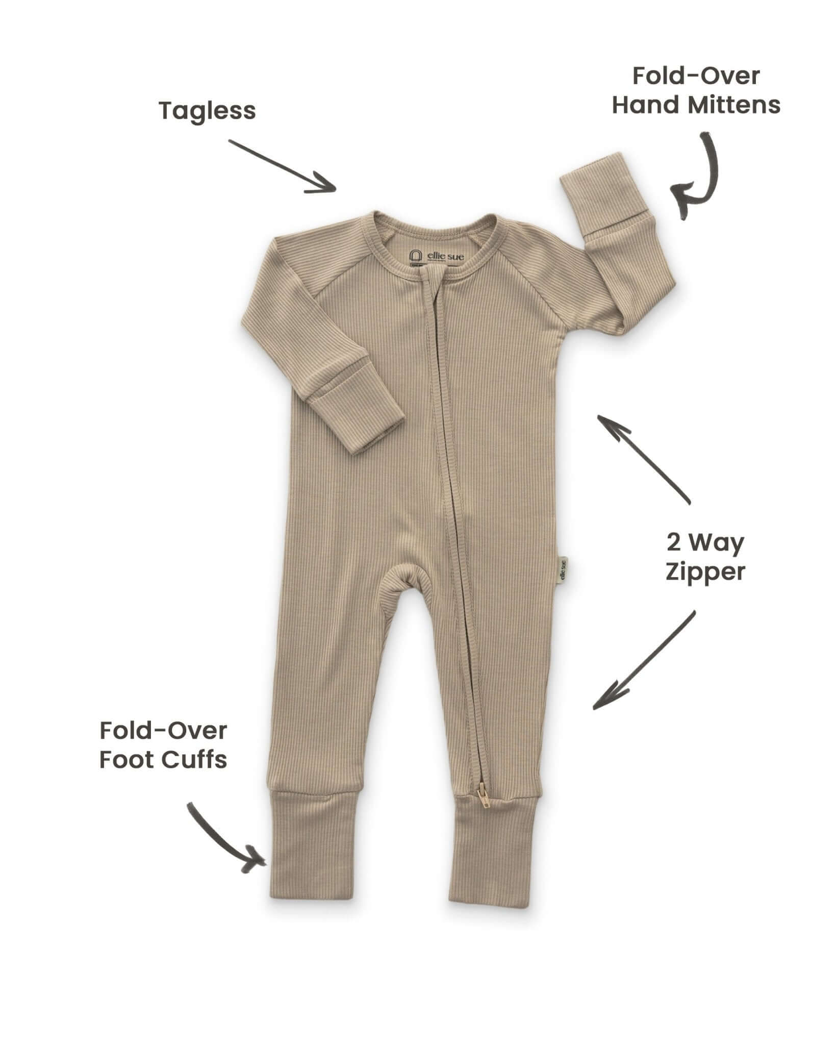 Dune Zipper Romper | Milk & Baby