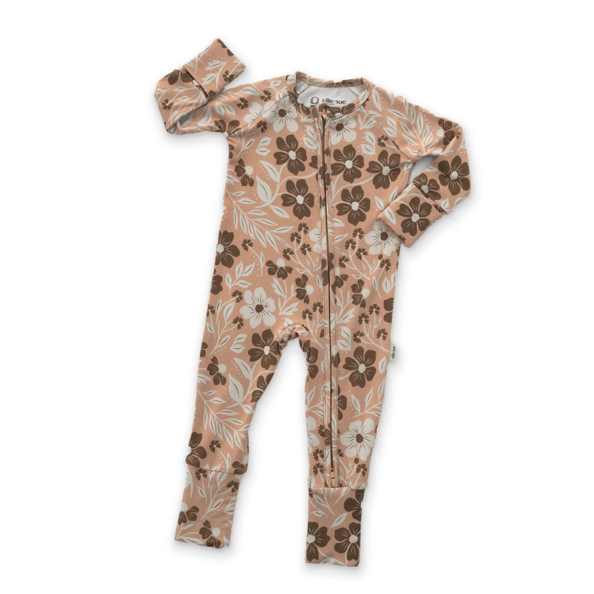 Dust & Petal Zipper Romper | Milk & Baby