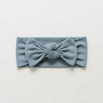 Dusty Blue Bamboo Head Wrap - Minimal Flat Lay