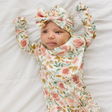 Bow Turban Hat | Dusty Pink Floral