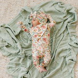Bow Turban Hat | Dusty Pink Floral