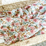 Muslin Swaddle Blanket | Dusty Pink Floral