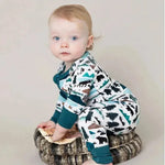 Into the Wild | Bamboo One Piece Zip Pajama | Milk & Baby