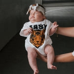 Forever French Baby Tigers Bamboo Baby Head Wrap with Bow | Milk & Baby