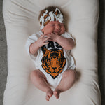 Forever French Baby Tigers Bamboo Baby Head Wrap with Bow | Milk & Baby