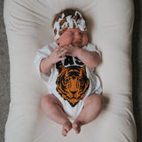 Forever French Baby Tiger Short Sleeve Baby Romper with Snaps | Milk & Baby