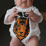 Forever French Baby Tiger Short Sleeve Baby Romper with Snaps | Milk & Baby