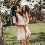 Eden Short Sleeve Dot Dress | Ivory | Milk & Baby