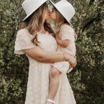 Eden Short Sleeve Dot Dress | Ivory | Milk & Baby