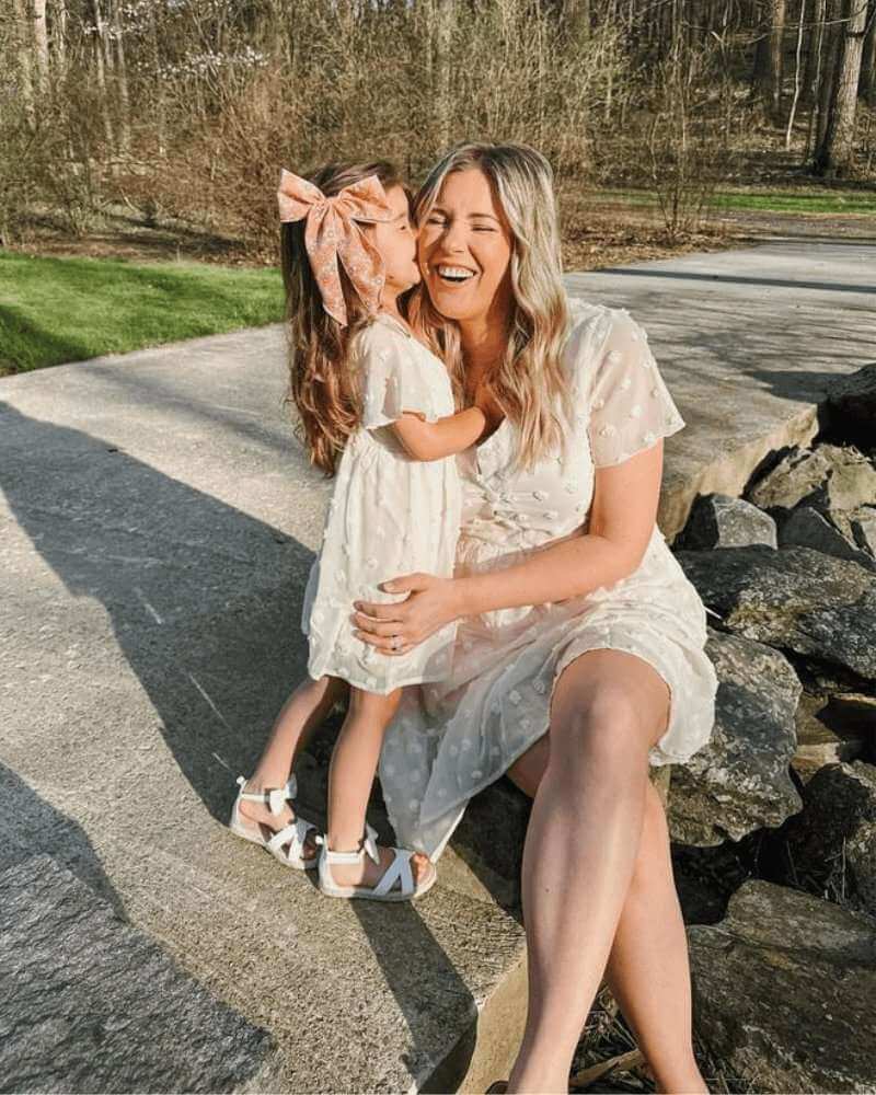 Eden Short Sleeve Dot Dress | Ivory | Milk & Baby