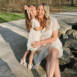 Eden Short Sleeve Dot Dress | Ivory | Milk & Baby