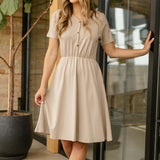 Ella Cinched Waist Midi Dress | Milk & Baby