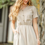 Ella Cinched Waist Midi Dress | Milk & Baby