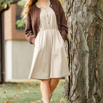 Ella Cinched Waist Midi Dress | Milk & Baby