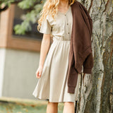 Ella Cinched Waist Midi Dress | Milk & Baby