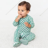 Emerald Checks Footie | Milk & Baby