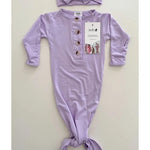 May Newborn Knotted Gown Set | Lavender Milk & Baby