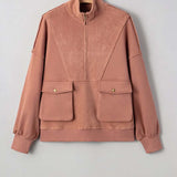 Mabel Half Zipper Baggy Sweatshirt | Milk & Baby